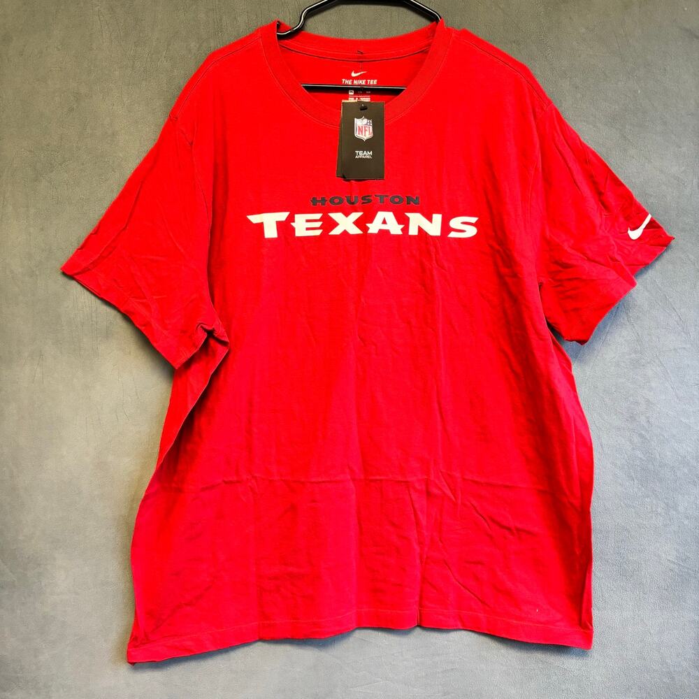 Nike Houston Texans NFL Men’s XXL Red Logo T-Shirt NWT Football Tee